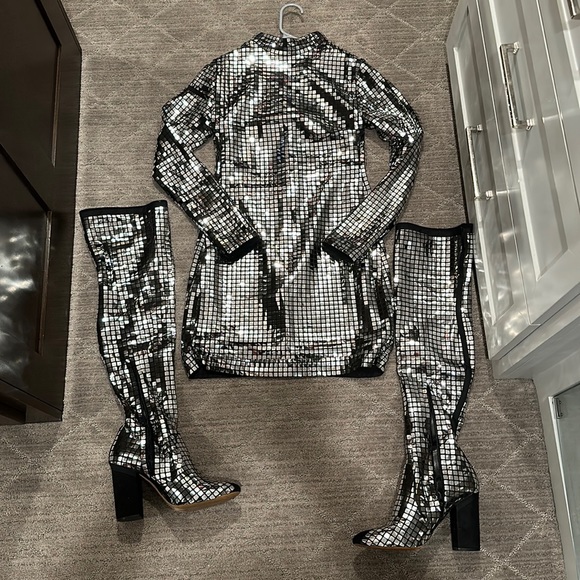 custom made Dresses & Skirts - Custom Era’s Tour Taylor Swift Mirrorball Dress and boots Balmain Dupe